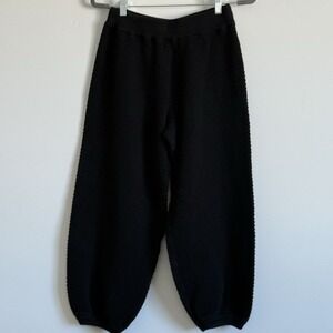 Free People Black Wide-Leg Knit Pants